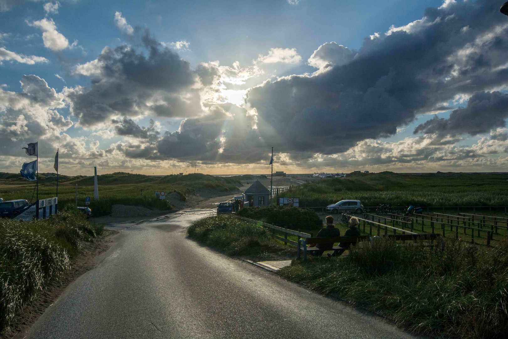 Willkomen am abendlichen Strand