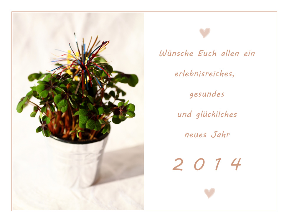 Willkommen in 2 0 1 4  :o) !