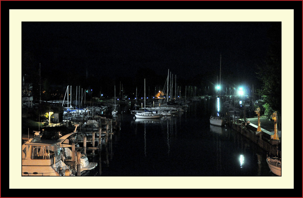 Wilmette Harbor bei Nacht