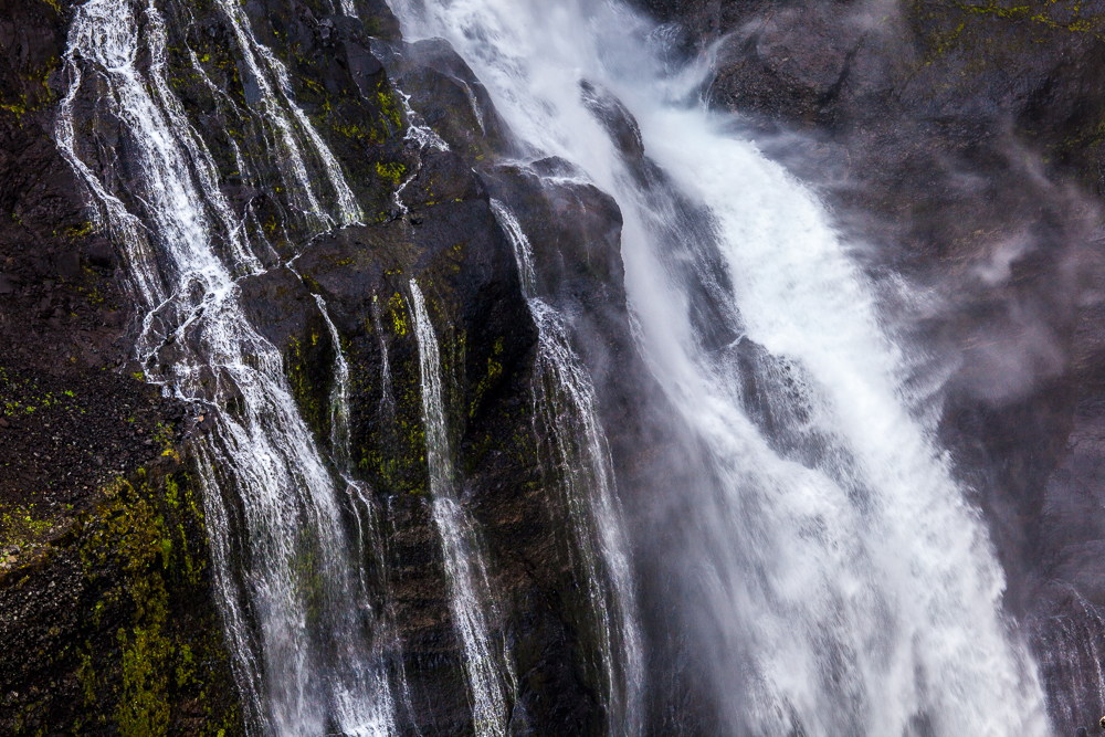 Wind am Wasserfall