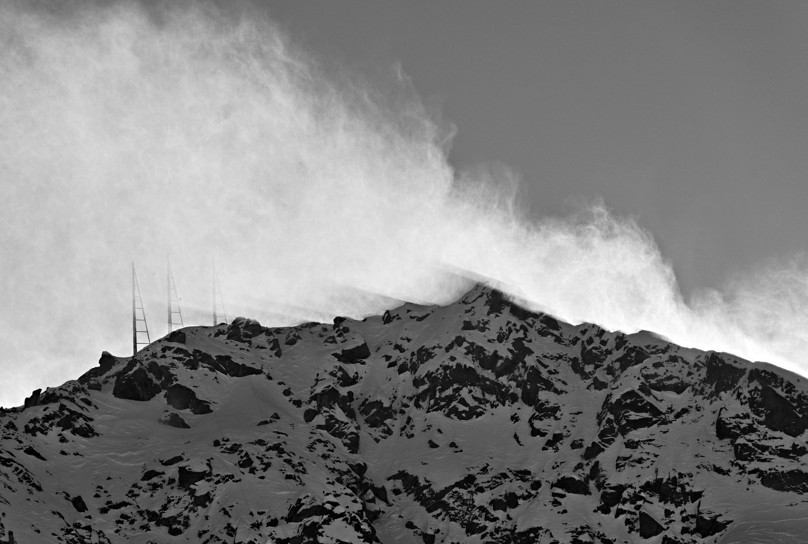 Wind auf Corvatsch station