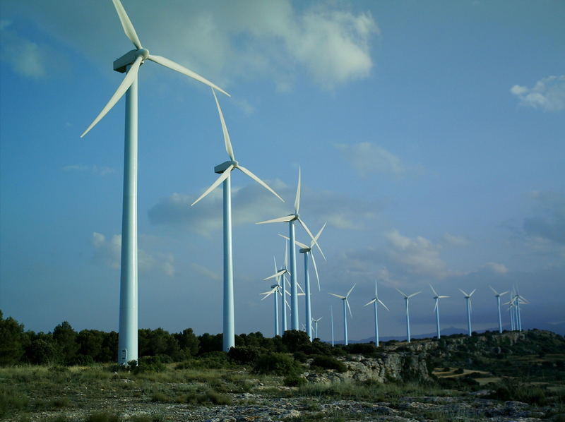 Wind farm at El Buste (Zaragoza) Spain