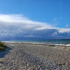 Wind, Sonne und dunkle Wolken.