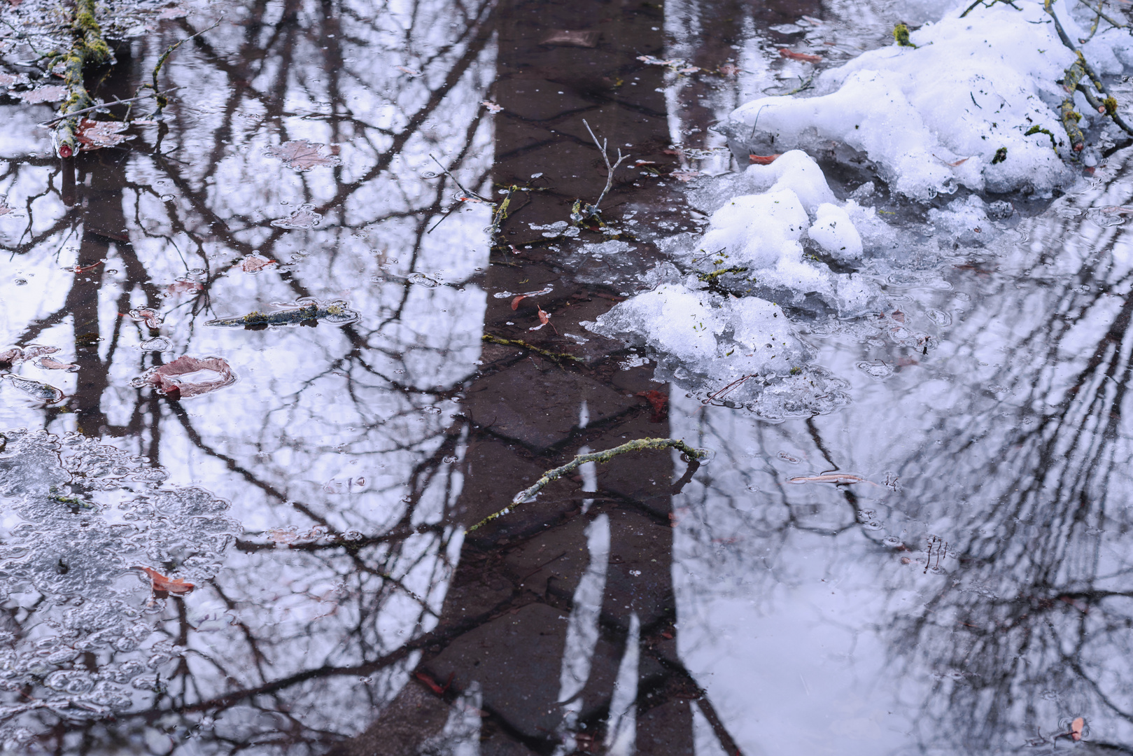 Wind und Schnee und Wasserspiegelei