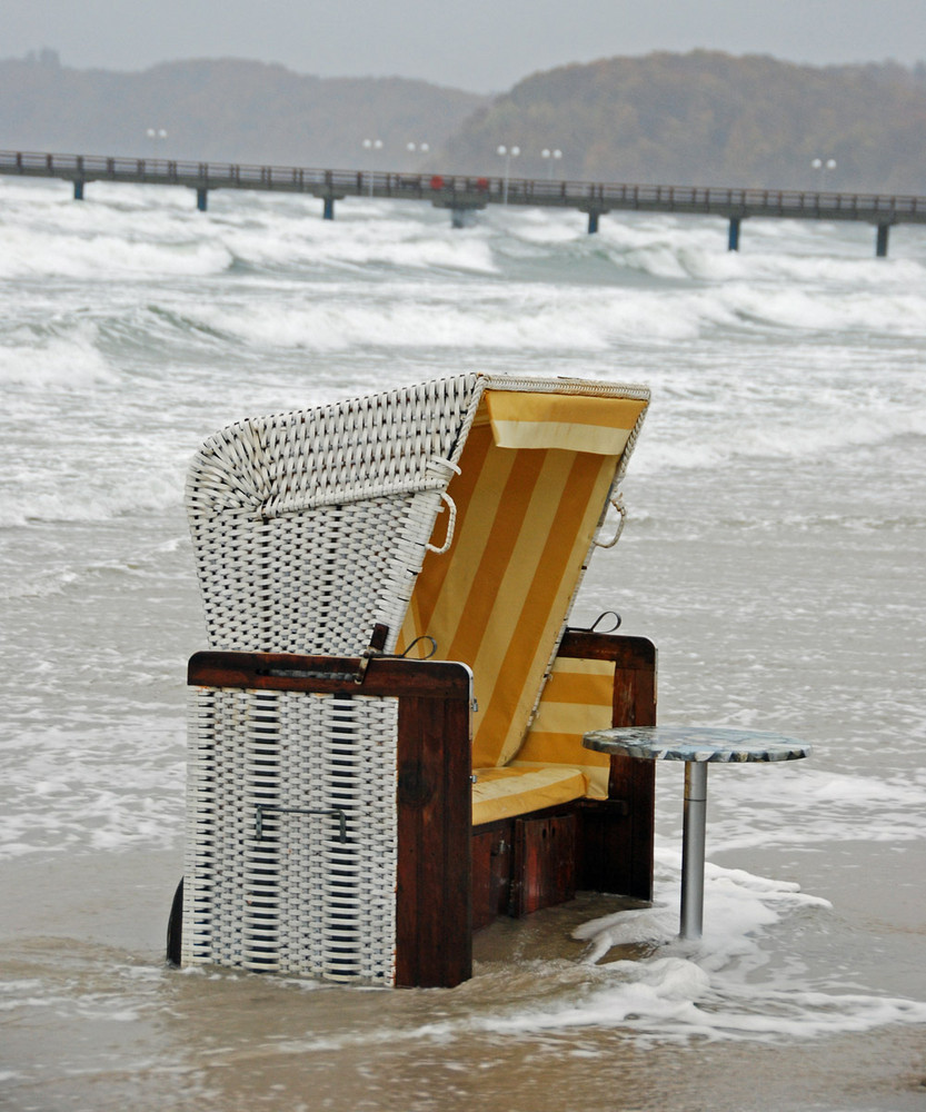 Wind und Wetter, da hilft auch kein Strandkorb