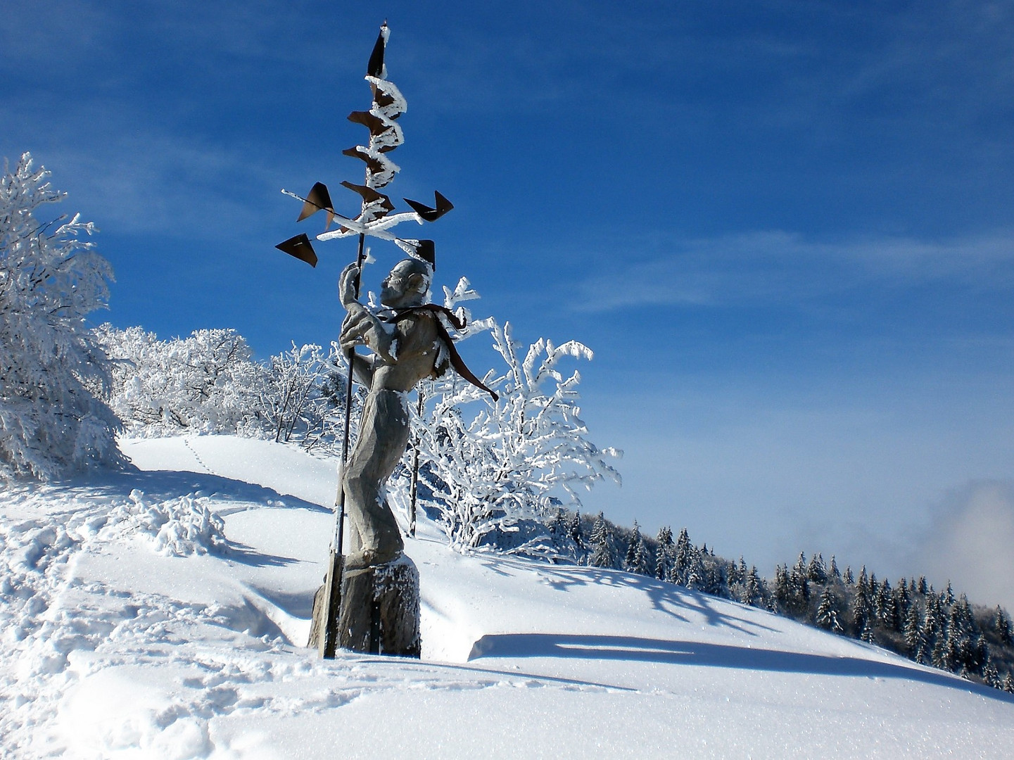 Windbohrer im Schnee