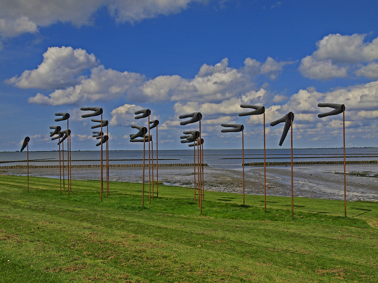 Windhosen bei Ebbe