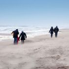 windigr Tag am Strand