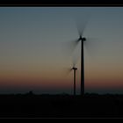 Windkraft am Abend