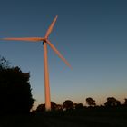 Windkraft im Abendrot