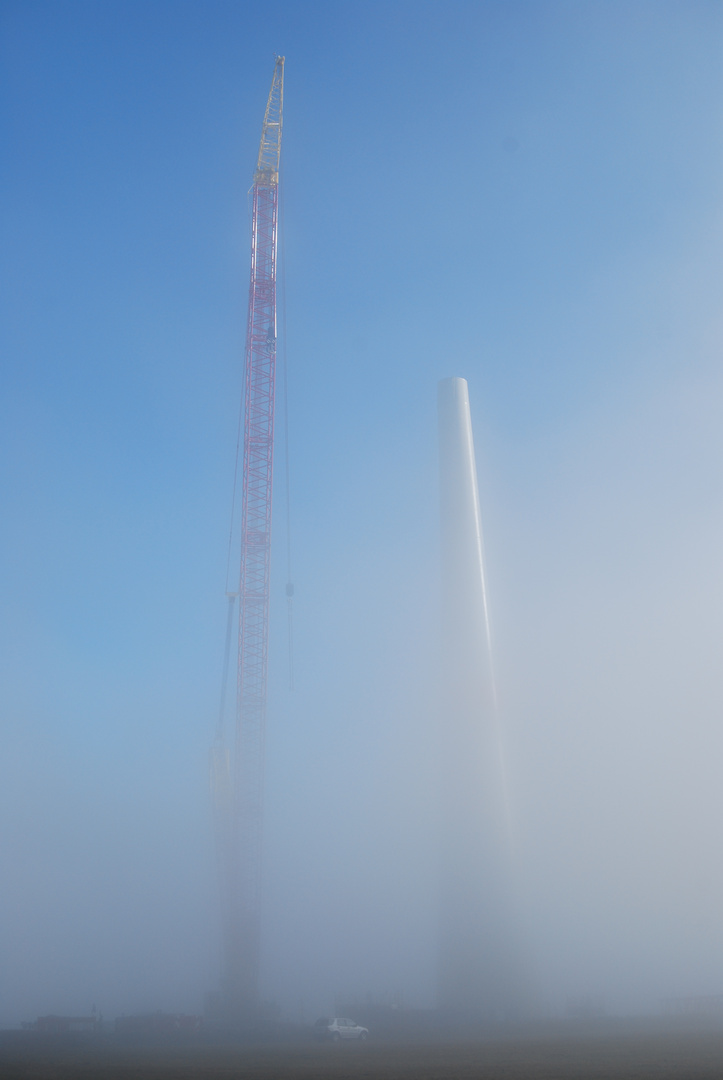 Windkraft im Aufbau