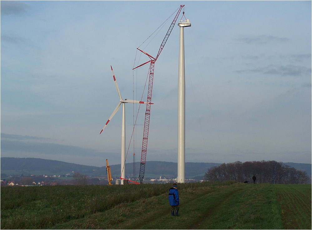 Windkraft im Aufbau in Löhne