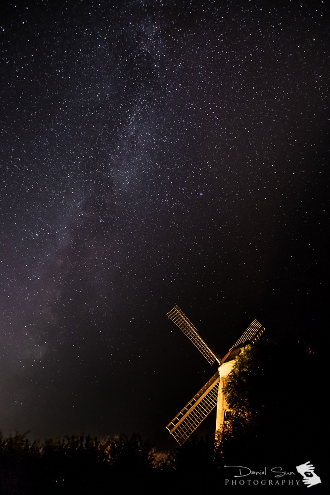 windmill under the stars