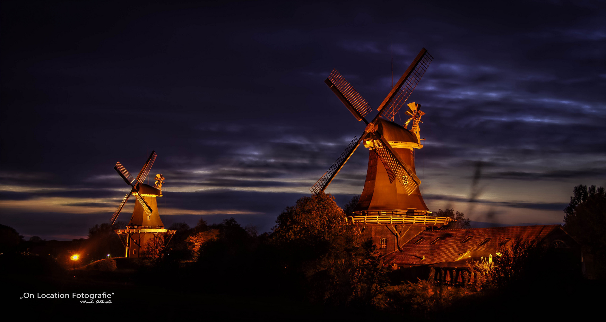 Windmills At Night