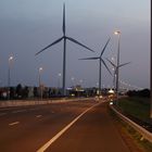 Windmills by night