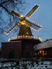 Windmühle Idafehn im Advent