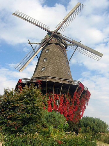 Windmühle im Herbst