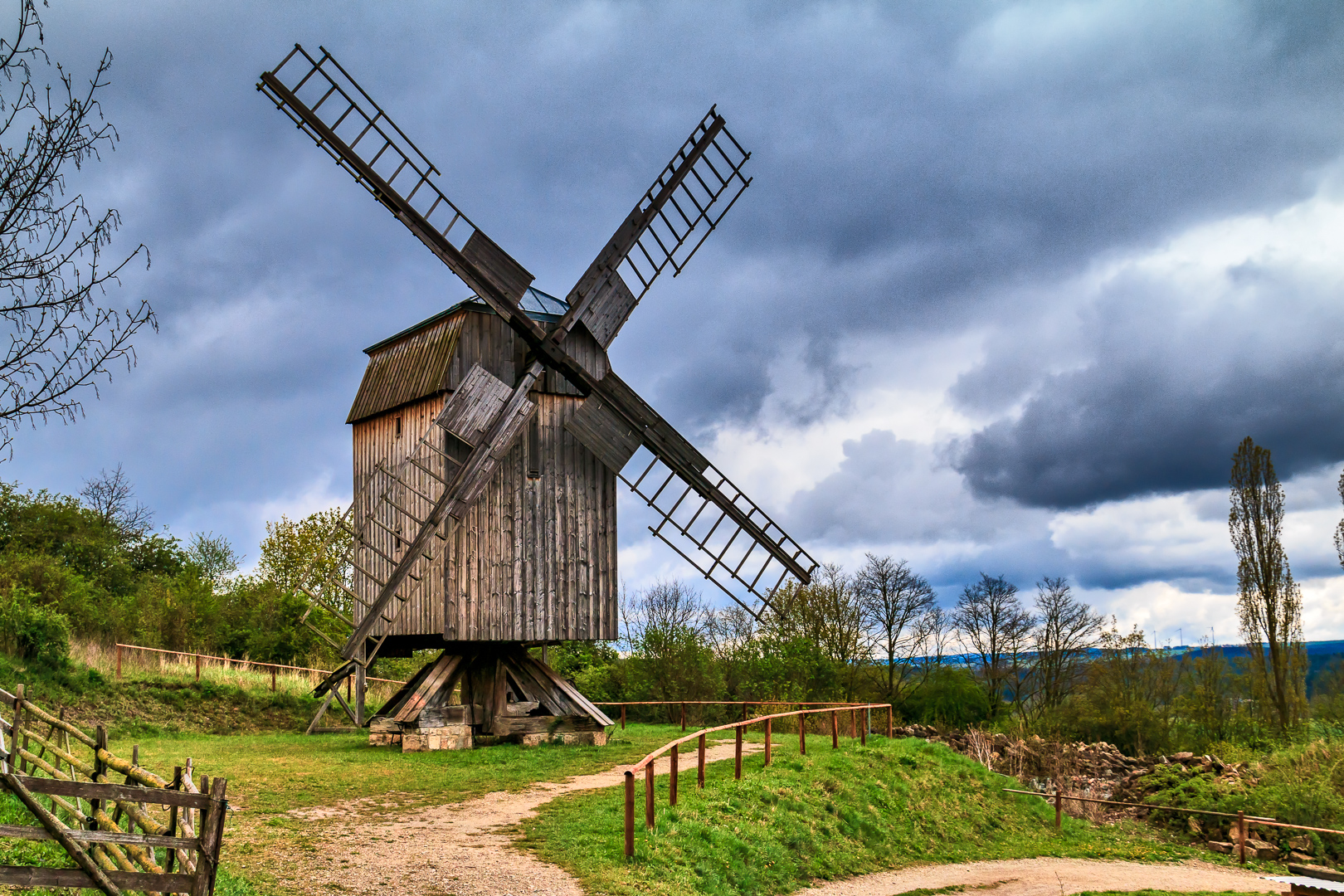 Windmühle im Thüringer Freilichtmuseum Hohenfelden