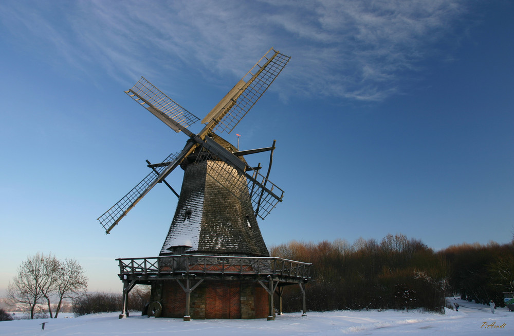 Windmühle im Winter