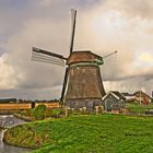 Windmühle in Holland im Spätsommer