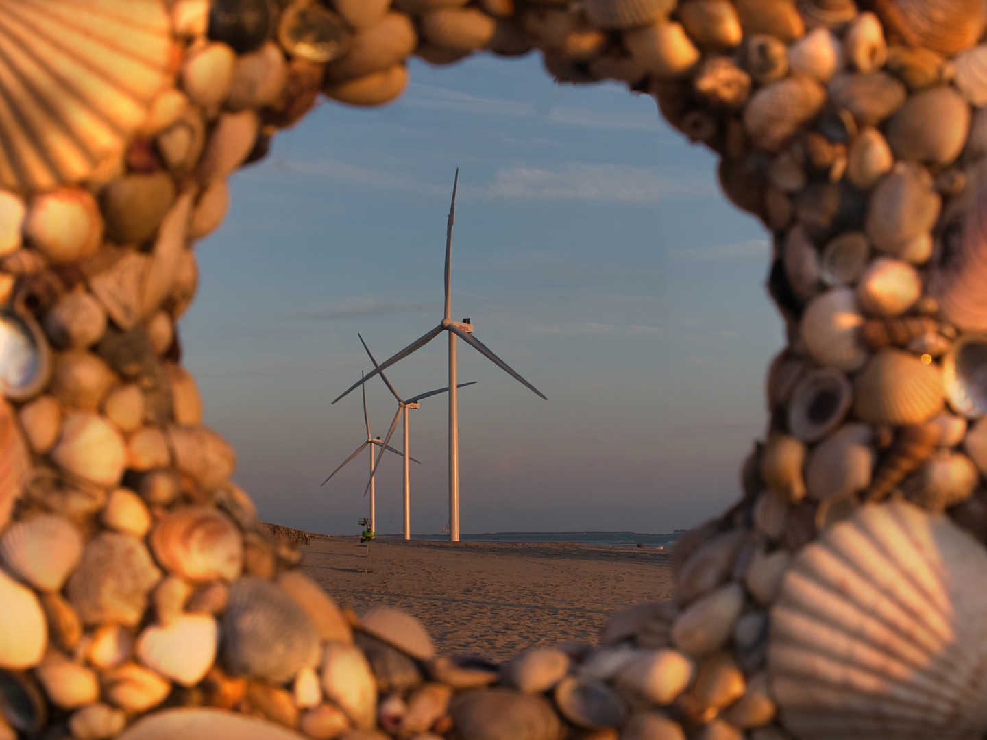 Windmühle mit Abendsonne