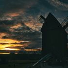 Windmühle mit Sonnenuntergang