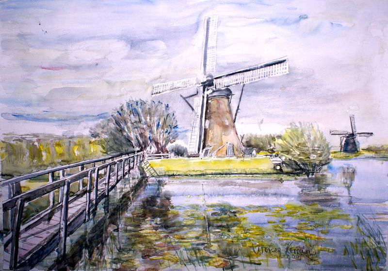 Windmühle mit Steg