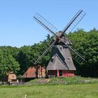 Windmühle mit Storch