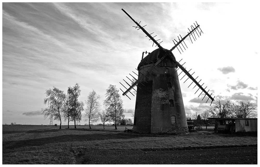 Windmühle Schmiedehausen(S/W)