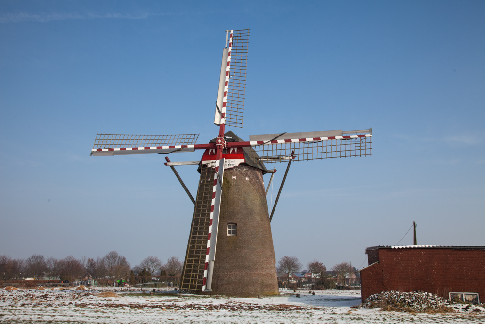 Windmühle Waldfeucht im Schnee