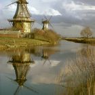 Windmühlen bei Greetsiel Ostern 1975