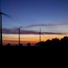 Windmühlen bei Sonnenuntergang