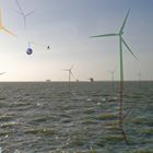 Windmühlen im Meer