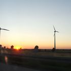 Windmühlen im Vorbeiflug