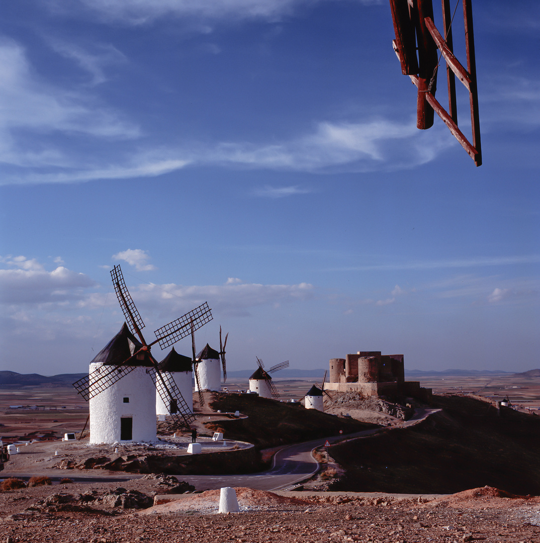 Windmühlen in der La Mancha, Spanien