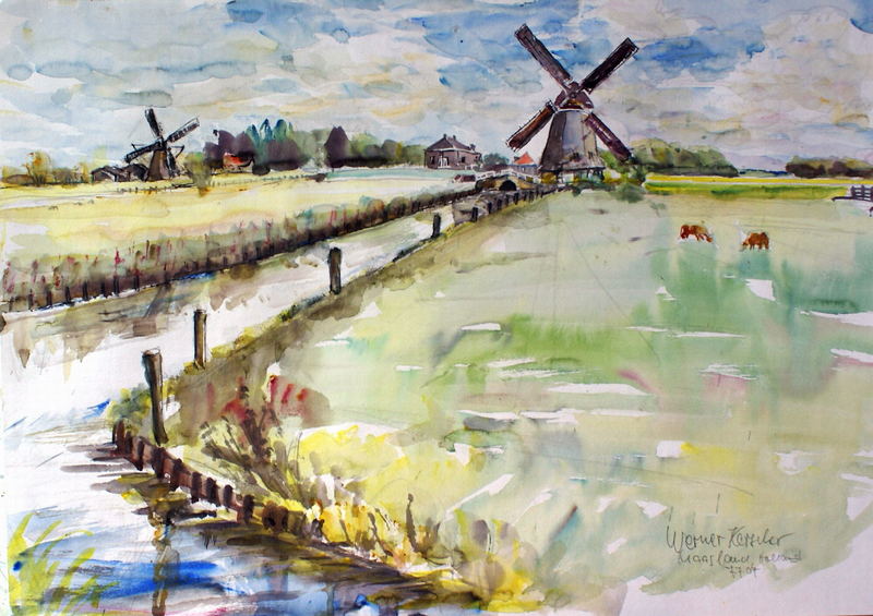 Windmühlen in Maassland - Holland