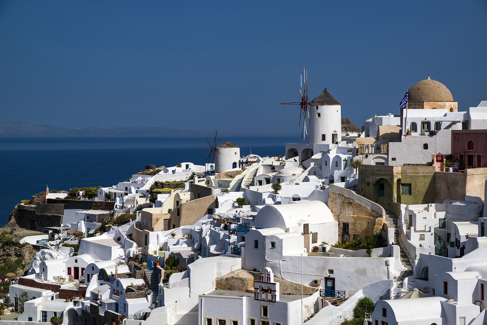 Windmühlen in Oia, Santorin