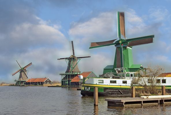 Windmühlen in Zaanse Schans.....