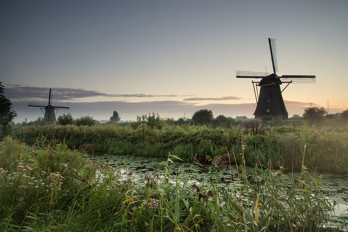 Windmühlen, Kinderdijk, Sonnenaufgang # 4