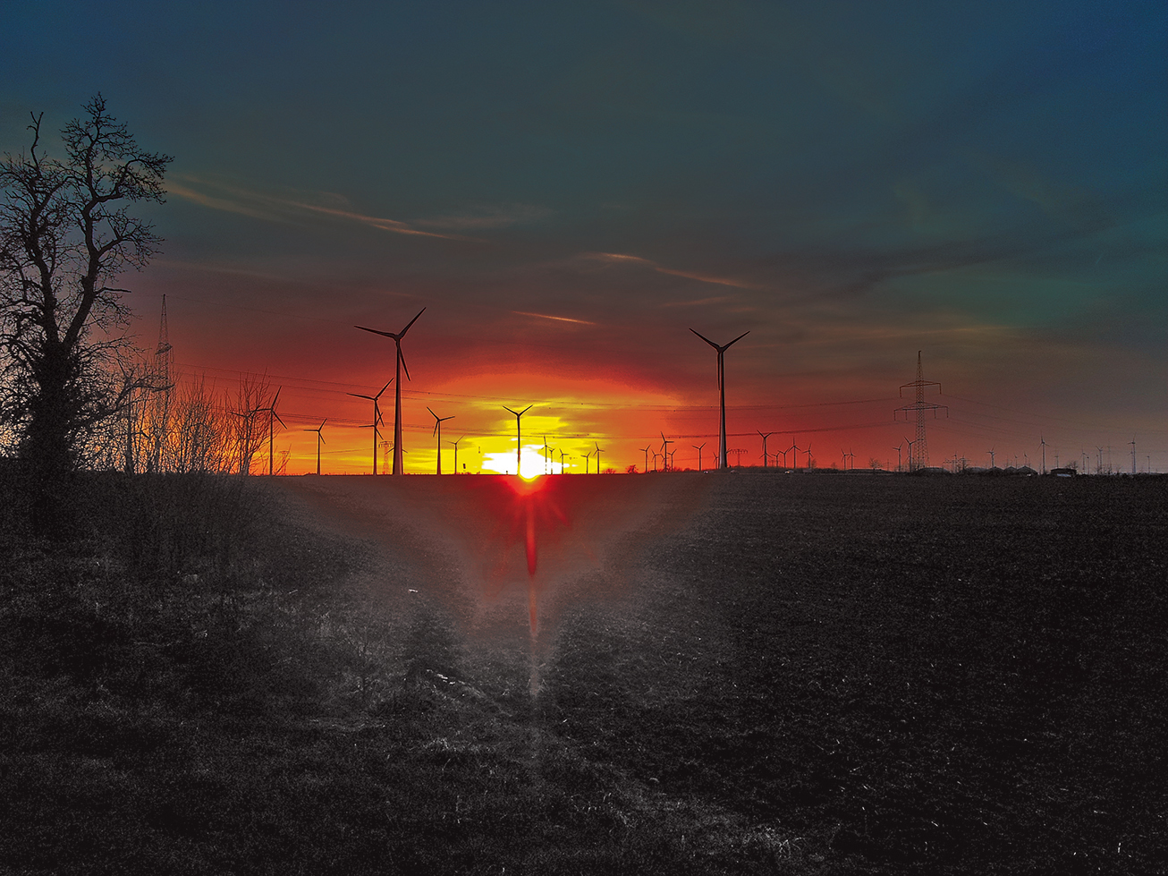 Windmühlen Sunset