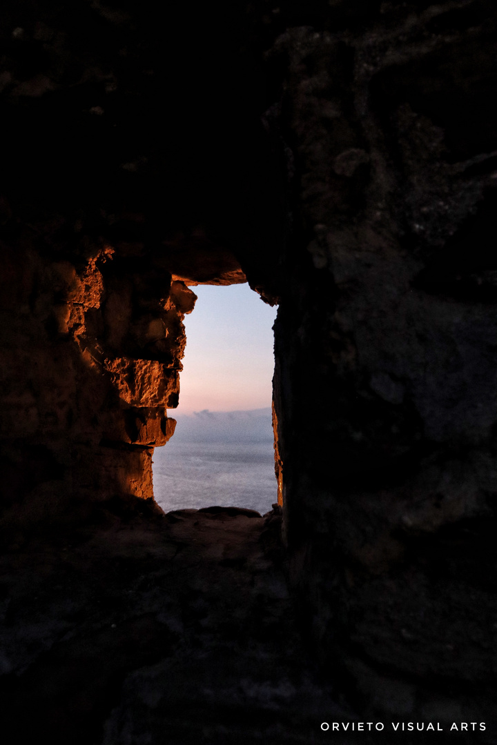 Window on the Sea, Agropoli's castle detail, Italy