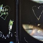 Window scratch graffiti