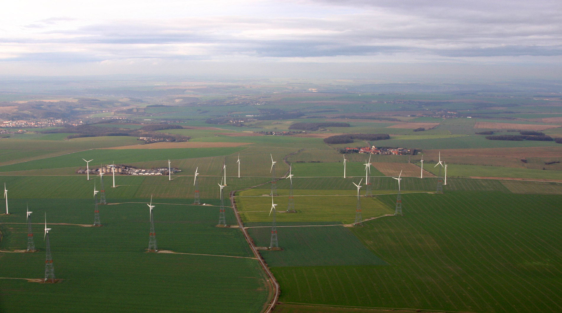 Windpark aus der Luft