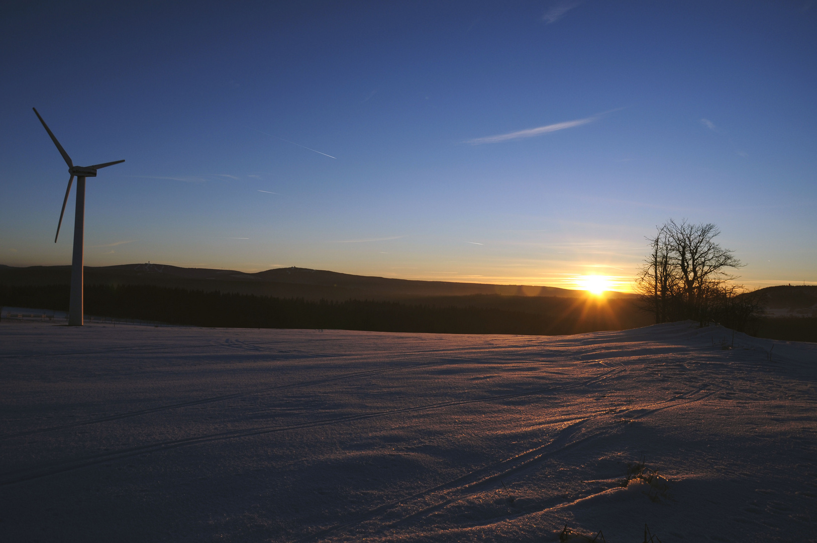 Windpark im Abendlicht