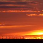 Windpark im Abendrot