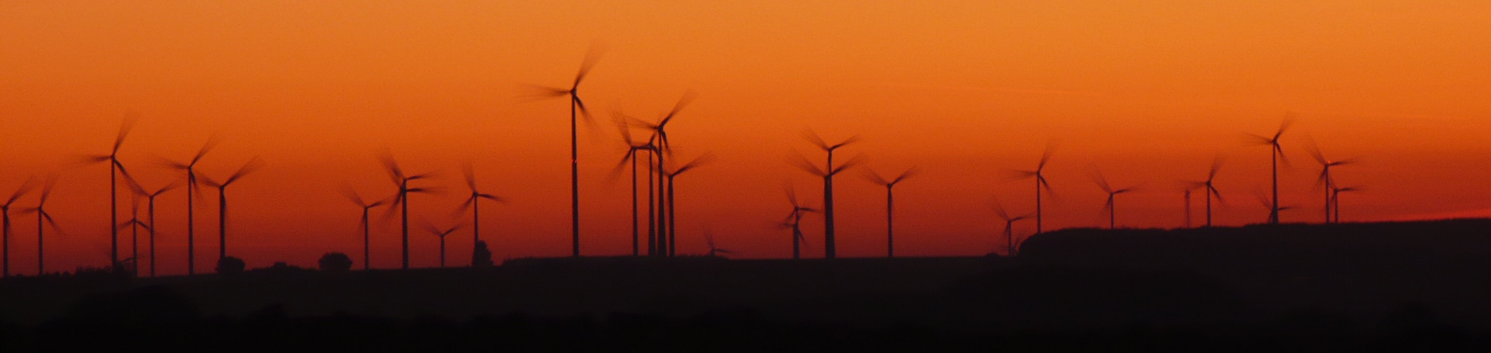 Windpark im Abendrot