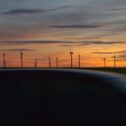 Windpark im Sonnenuntergang