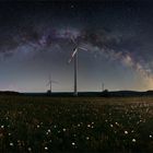 Windpark mit Pusteblumen