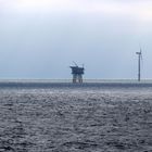 Windpark vor Hamburg auf der Nirdsee