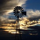 Windrad after sunset - New Mexico